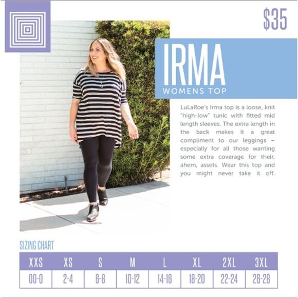 NEW LuLaRoe LLR Green Starburst Irma Hi-Low Tunic Short Sleeve Top Women Sz XXS - Picture 9 of 9